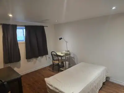Single private bed room available for rent. The room is spacious, furnished , clean which is in half...