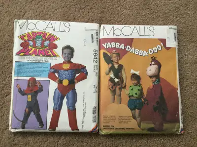 Two (2) Sewing Patterns ....Captain Planet & Flintstones, View more