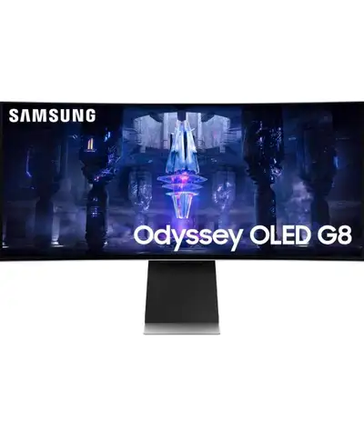 NEW - SAMSUNG 34-Inch Curved OLED Odyssey G8 Gaming Monitor, View more