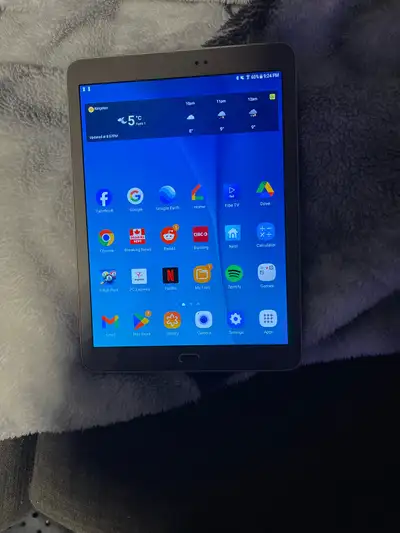 Model SM-T813 , Samsung Galaxy 9.7 inches super amoled display. 3 gb ram, 32 gb storage.