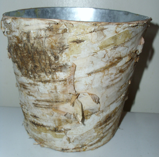Birch Bark Covered Zinc Planter Vase in Home Décor & Accents in Mississauga / Peel Region - Image 2