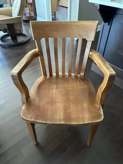 Vintage wooden office chair, View more