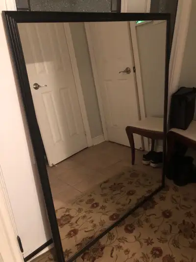 Large Black Framed Mirror, View more