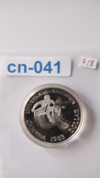 1983 Canada Silver Dollar Proof Edmonton University Games coin