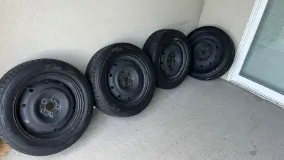 A set of 4 Winter tires on rims used for 3 seasons. Really Good condition. They were used in a Toyot...