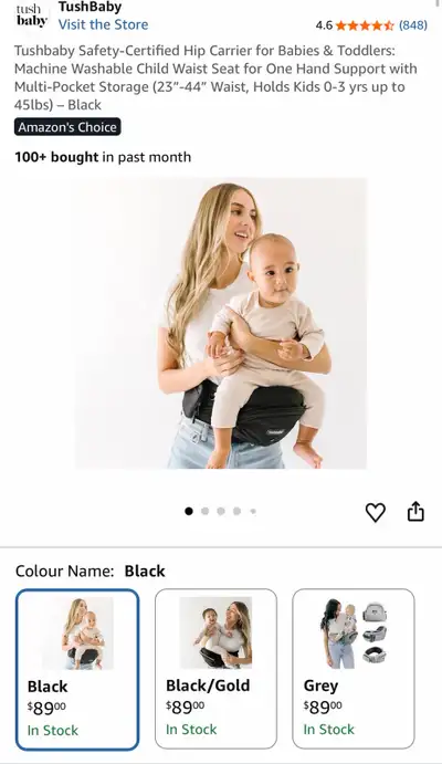 Tushbaby Hip Carrier, View more