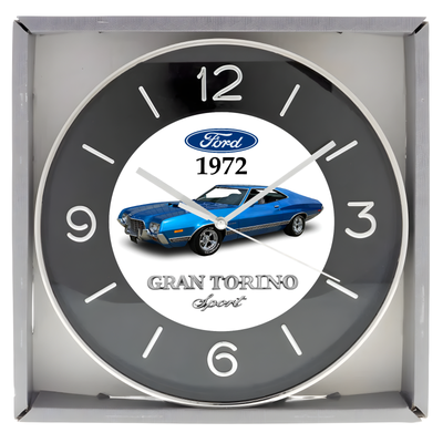 Brand new boxed wall clock approximately 10 inches in diameter featuring Custom designed artwork. Cl...