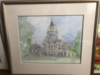 Watercolour Painting Casa Loma by Vera Fischer - Gallery Framed