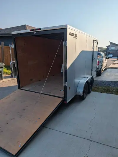 Like NEW dual 3500lb axles, Tiedowns and rear stabilizers added. Used for storage and one move from...