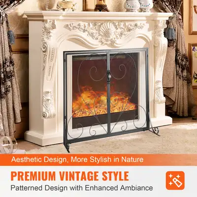 VEVOR 1-Panel Fireplace Screen with Door, View more