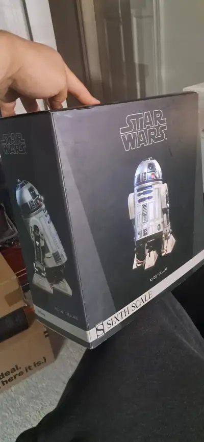 In good condition in original box with all accessories. It seems like inside R2's head a piece has b...