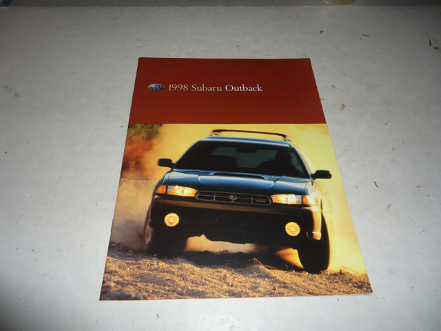 1998 SUBARU OUTBACK DEALER SALES BROCHURE. LIKE NEW! in Arts & Collectibles in Belleville