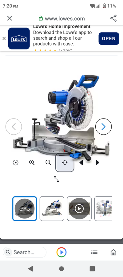 Kolbalt 12"  duel bevel "15 AMP"  sliding miter saw, View more