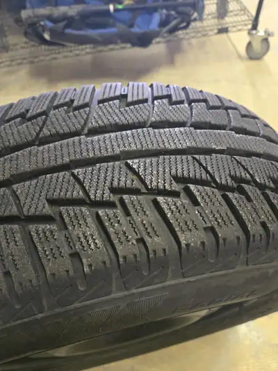 Winter Tires on Rims used for 3 winters. Still lots of tread. 235/60r18 tire size. Bolt pattern 5x11...