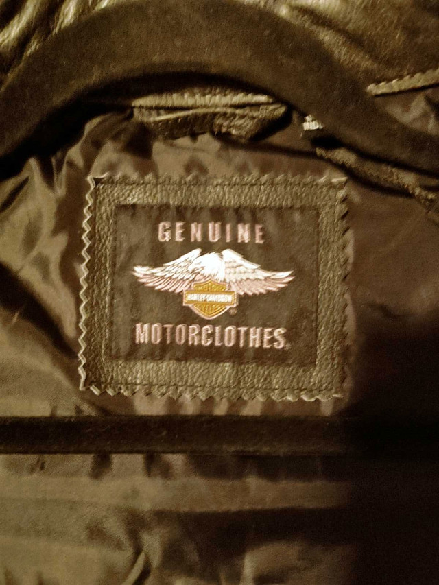 Véritable veste en cuir Harley Davidson  dans Hommes  à Longueuil/Rive Sud - Image 4