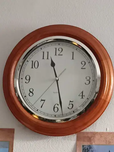 wood frame quartz wall clock, View more