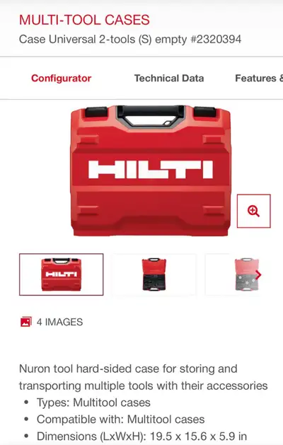 Hilti Multi-Tool Case - 50$, View more