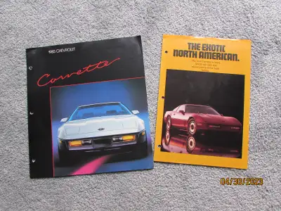 CORVETTE BROCHURES 1985 $6.00 / 1986 $3.00 / 2005 QTY 2 $ 10.00 /2006 $12 /2013 $15 AND 2014 $15.00...