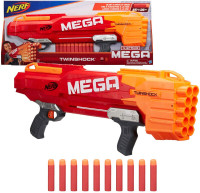 NEW Nerf Mega Twinshock Blaster Gun Huge Shotgun Darts Ammo