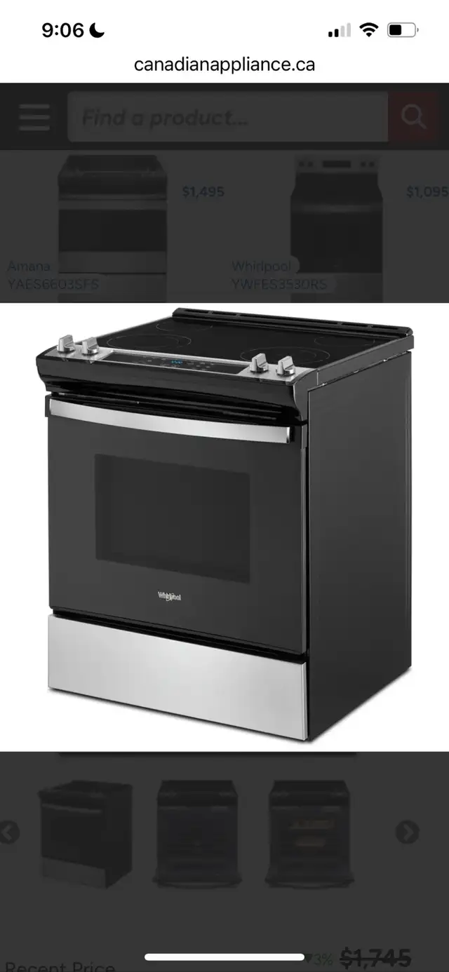 Whirlpool Range62863270798082121