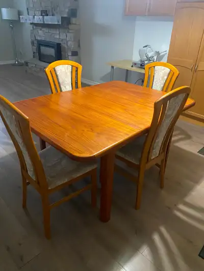 TEAK  kitchen / dining table & 4 chairs, View more