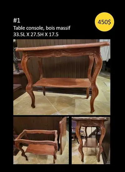 Table Console Bois Massif, View more