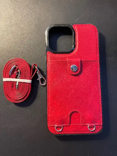 iPhone 13 Pro Max case with carrying strap, View more