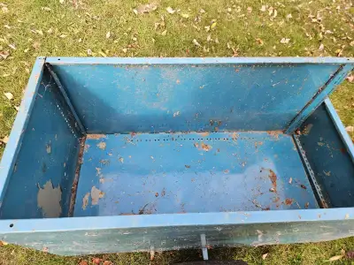 Utility Trailer - needs new tires. Pickup only This rugged blue utility trailer is ready to haul wha...