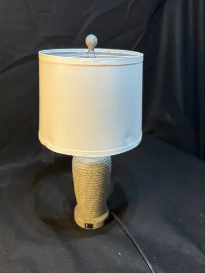 Set of 2 Grey Vintage Table Lamps – Brand New in Box, View more