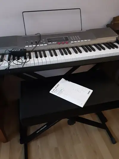 Casio LK-230 keyboard piano w/ stand & bench, View more