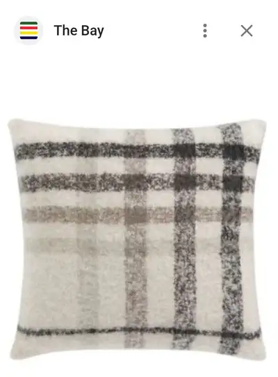 NEW WITH TAGS 2 pillows from the HBC grey stripes collection