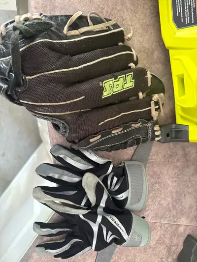 TPS Baseball Glove and Franklin Batting Gloves, View more