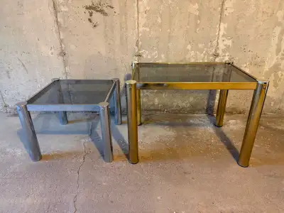 Glass Side Tables Set of 2 Small and Large, View more
