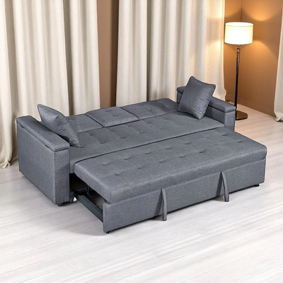 New Cozy Grey Sleeper Sofa Bed With Smart Storage Now On Sale, View more