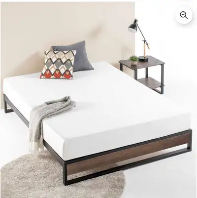 ✨ HOT DEAL ALERT! ✨️  10” Metal & Wood Platform Bed, View more