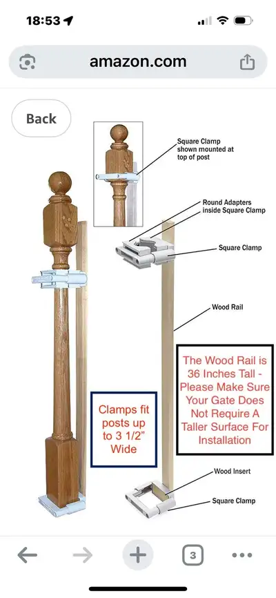 hole free post style gate mounting kit, View more