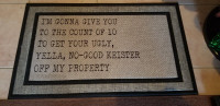 Brand new Christmas doormat "Home alone movie quote"