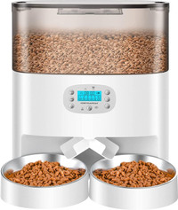 Automatic Cats Feeder, 6L Pet Feeder for 2 Cats & Dogs