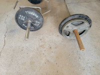 Hex trap Olympic bar and weights for sale