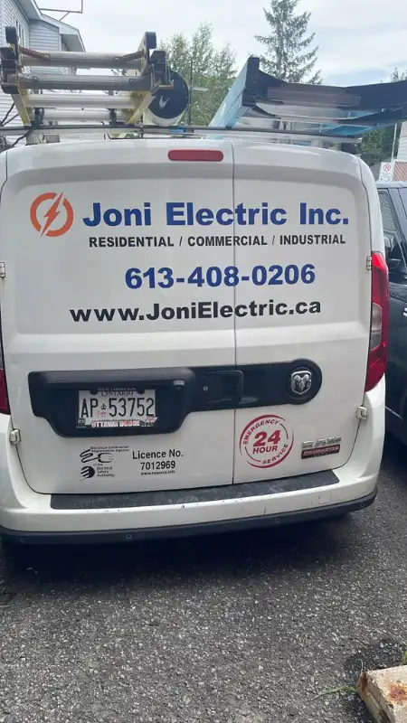 Joni Electric Inc ESA/ECRA License# 7012969 Certified Master Electrician and Electrical Contractor C...