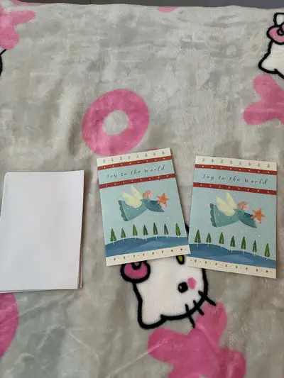 2 joy to the world angel Christmas cards and envelopes , View more