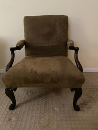 Antique mahogany library chair