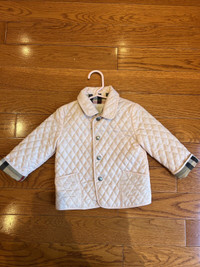 Baby Burberry Quilt Jacket - 12M Baby Pink Brand New