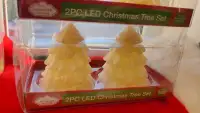 4  NEW  SETS OF 2  LED CHRISTMAS TREES IN EACH SET