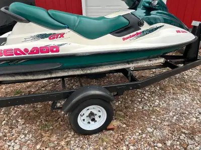 Ultra Clean 1997 Sea Doo GTX. Only 200 hours. 782 cc 110 hp. 3 seater with lots of storage. Full sto...