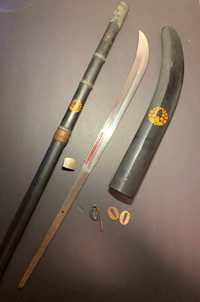 Edo period samurai sword Naginata wakizashi katana signed
