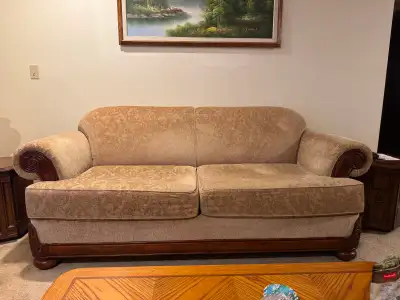 Clearing this out for a family member. Couch is in good condition with some minor wear spots (about...