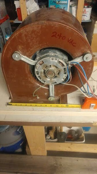 Furnace blower with motor