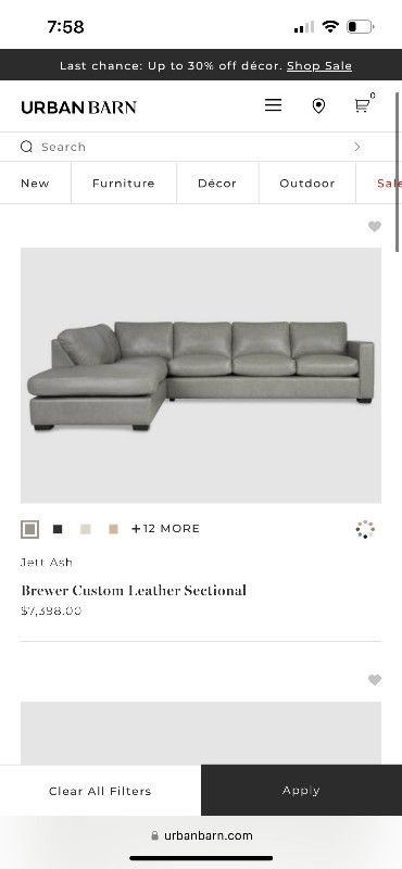 Urban Barn Sectional EUC in Couches & Futons in Winnipeg - Image 2