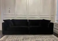 Sofa- Rove Concepts, Milo Couch Black Velvet
